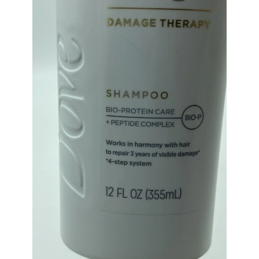 Dove Bond Strength Damage Therapy Shampoo Lot Of 2 12 Oz. Bio-Protein Repair